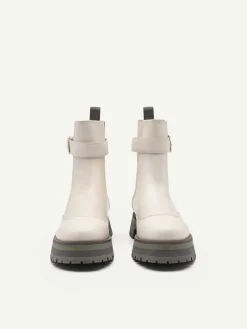 Leather Buckled Chelsea Boots
