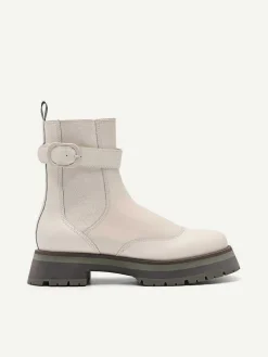 Leather Buckled Chelsea Boots