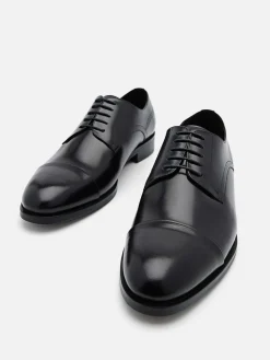 Leather Cap Toe Derby Shoes
