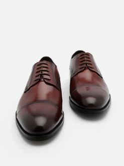 Leather Cap Toe Derby Shoes