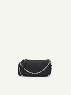 Leather Chain Detailed Shoulder Bag