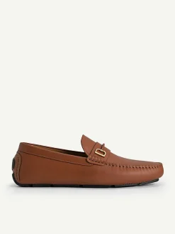 Leather Driving Shoes With Metal Bit