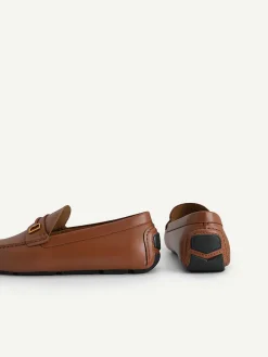 Leather Driving Shoes With Metal Bit