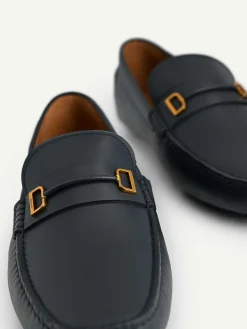 Leather Driving Shoes With Metal Bit