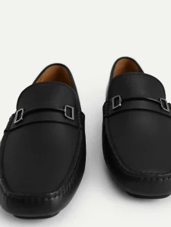 Leather Driving Shoes With Metal Bit