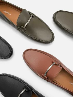 Leather Horsebit Driving Shoes