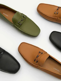 Leather Horsebit Driving Shoes