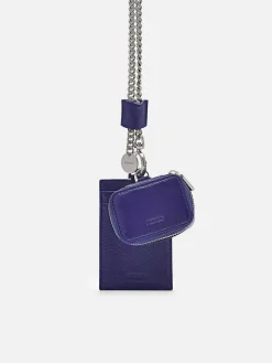 Leather Lanyard With Card Holder