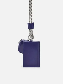 Leather Lanyard With Card Holder