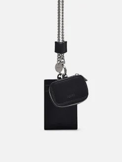 Leather Lanyard With Card Holder