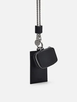 Leather Lanyard With Card Holder