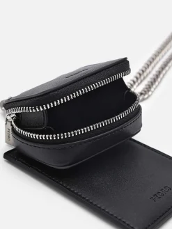 Leather Lanyard With Card Holder