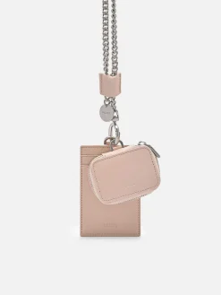 Leather Lanyard With Card Holder