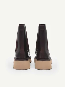 Leather Platform Chelsea Boots
