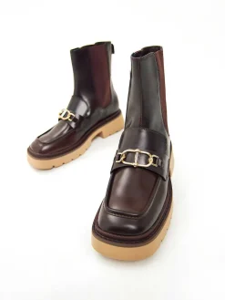 Leather Platform Chelsea Boots