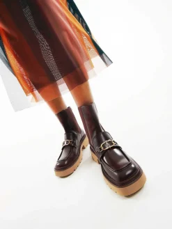 Leather Platform Chelsea Boots
