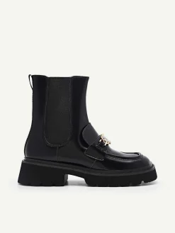 Leather Platform Chelsea Boots