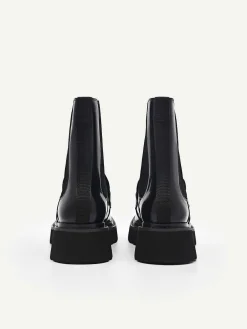 Leather Platform Chelsea Boots