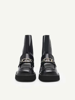 Leather Platform Chelsea Boots