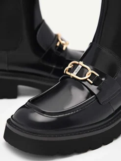 Leather Platform Chelsea Boots