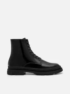 Leather Side-Zip Boots