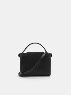 Leather Structured Sling Bag