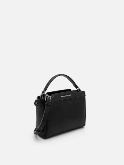 Leather Structured Sling Bag