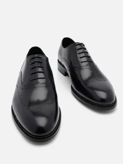 Leather Wingtip Oxford Shoes