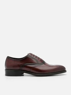 Leather Wingtip Oxford Shoes