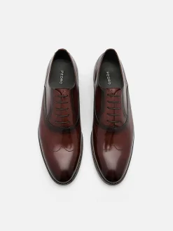 Leather Wingtip Oxford Shoes