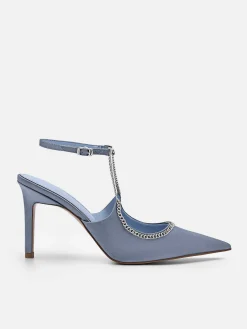 Lia Satin Heel Pumps