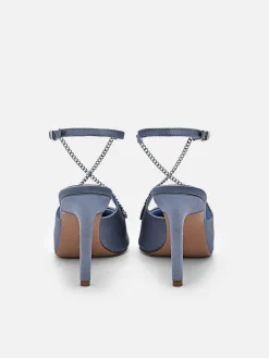 Lia Satin Heel Pumps