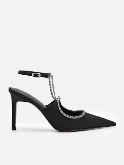 Lia Satin Heel Pumps