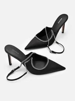 Lia Satin Heel Pumps