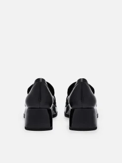 Maggie Leather Heel Loafers