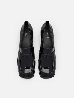 Maggie Leather Heel Loafers