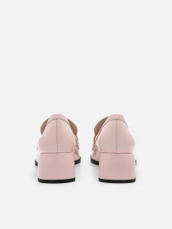 Maggie Leather Heel Loafers