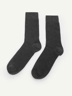 Men'S Textured Cotton Socks