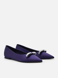 Mindy Satin Ballet Flats