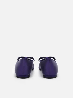Mindy Satin Ballet Flats