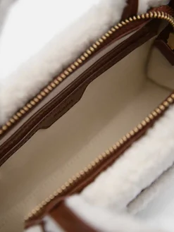 Mini Quilted Faux Fur Handbag
