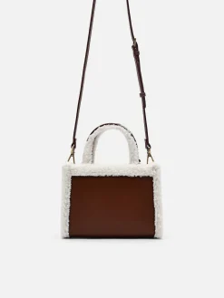 Mini Quilted Faux Fur Handbag