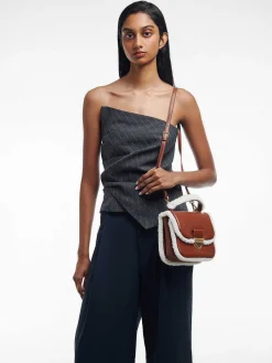 Mini Quilted Faux Fur Shoulder Bag