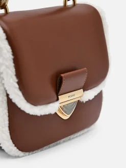 Mini Quilted Faux Fur Shoulder Bag