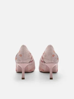 Nica Fabric Heel Pumps