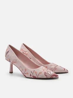 Nica Fabric Heel Pumps
