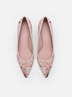 Nica Fabric Heel Pumps