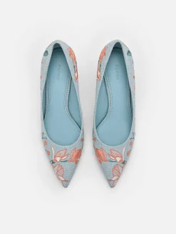 Nica Fabric Heel Pumps