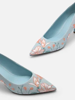 Nica Fabric Heel Pumps