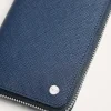 Oliver Embossed Leather Zip-Around Wallet